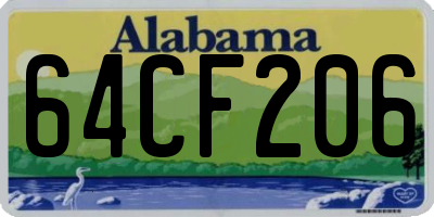 AL license plate 64CF206