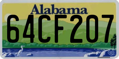 AL license plate 64CF207