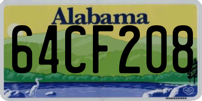 AL license plate 64CF208