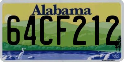 AL license plate 64CF212
