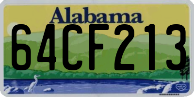 AL license plate 64CF213