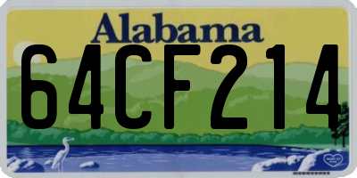 AL license plate 64CF214