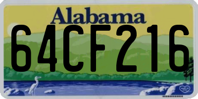 AL license plate 64CF216