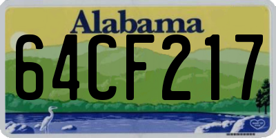 AL license plate 64CF217