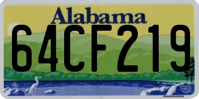 AL license plate 64CF219