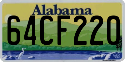 AL license plate 64CF220