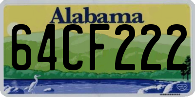 AL license plate 64CF222