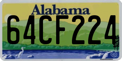 AL license plate 64CF224