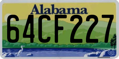 AL license plate 64CF227