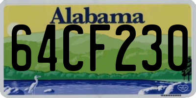 AL license plate 64CF230