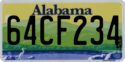 AL license plate 64CF234