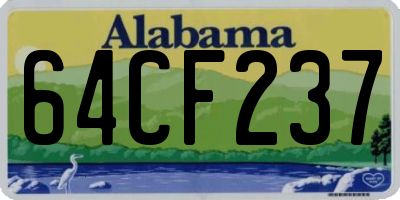 AL license plate 64CF237