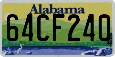 AL license plate 64CF240