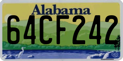 AL license plate 64CF242