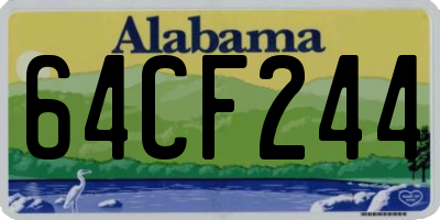 AL license plate 64CF244
