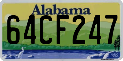 AL license plate 64CF247
