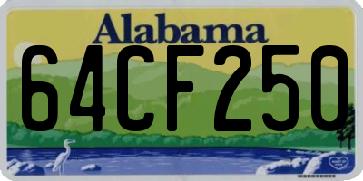 AL license plate 64CF250
