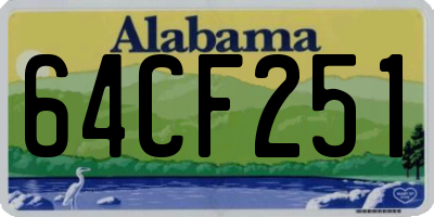 AL license plate 64CF251