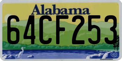 AL license plate 64CF253