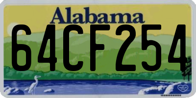 AL license plate 64CF254
