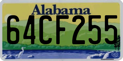 AL license plate 64CF255