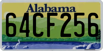 AL license plate 64CF256