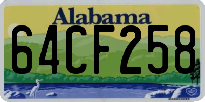 AL license plate 64CF258