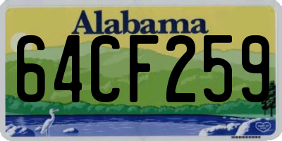 AL license plate 64CF259