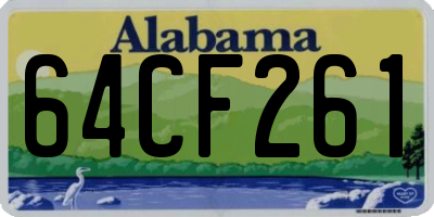AL license plate 64CF261