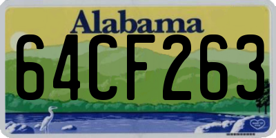 AL license plate 64CF263