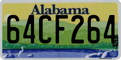 AL license plate 64CF264