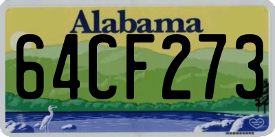 AL license plate 64CF273