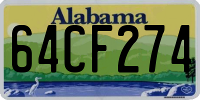 AL license plate 64CF274