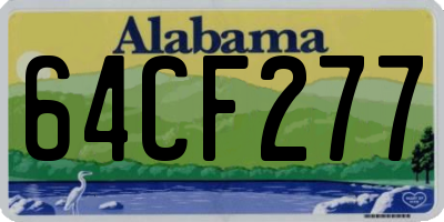 AL license plate 64CF277