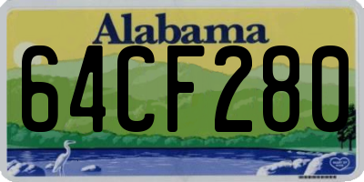 AL license plate 64CF280