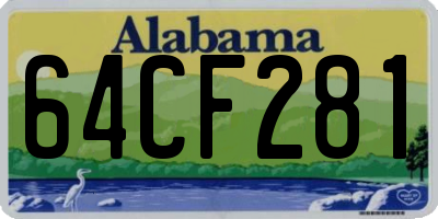 AL license plate 64CF281