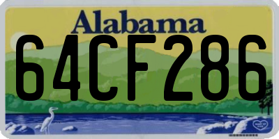 AL license plate 64CF286