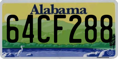 AL license plate 64CF288