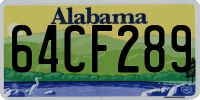 AL license plate 64CF289