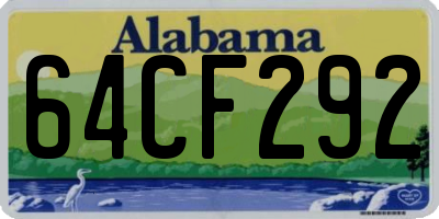 AL license plate 64CF292