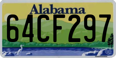 AL license plate 64CF297