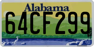 AL license plate 64CF299