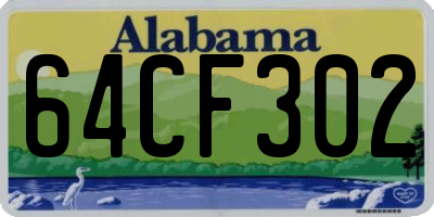 AL license plate 64CF302