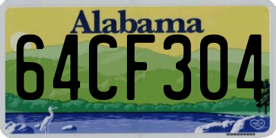 AL license plate 64CF304
