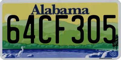 AL license plate 64CF305