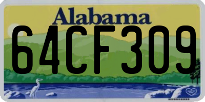 AL license plate 64CF309