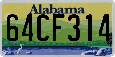 AL license plate 64CF314
