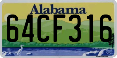 AL license plate 64CF316