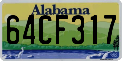 AL license plate 64CF317