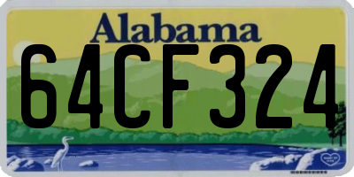 AL license plate 64CF324